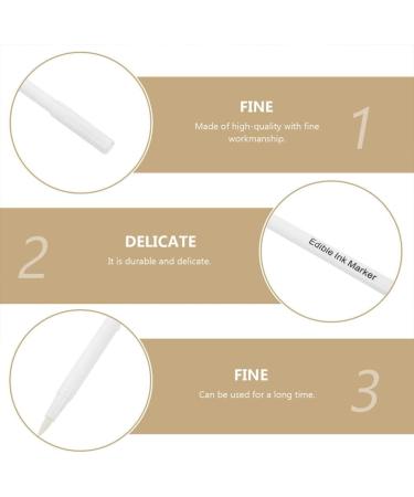 White Edible Markers 2Pc Food Coloring Markers Double Sided Food Coloring Pens Edible Gourmet Writer Food Grade Decorator Pen for Fondant Cookies Cakes Frosting Easter Eggs Writing Party Decorating - Buy Online on GoSupps.com