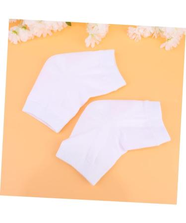 2 Pairs Gel Spa Socks Rough Calluses Socks Breathable Socks Overnight Moisture Socks Ankle Socks Foot Moisturizer Socks Heel Sleeves Protectors Women's Anti-Crack Heel Socks White - Buy Online on GoSupps.com