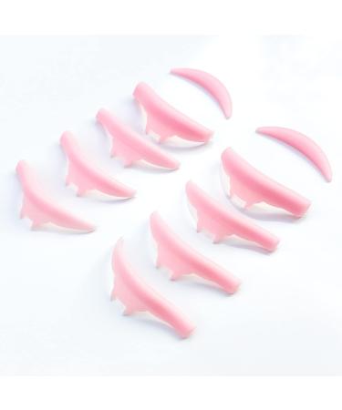 PERMANIA Lash Lift Pads Lash Shields for Lash Lift New Shape Soft and Comfortable Cruelty-Free (5 Pairs-Pink)