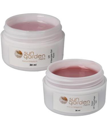 sun garden nails Sun Garden Nails Transparent Pink Fiberglass Builder UV Gel 30ml and UV Gel 30ml