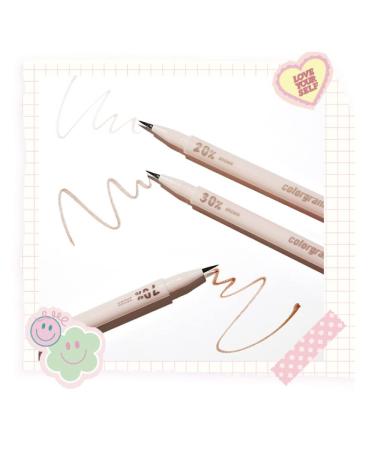 COLORGRAM 20% Brown Re-Forming Brush Liner - Long Lasting Soft Eyeliner | Matte Finish, Smudgeproof Liquid Liner for Winged & Cat Eye Makeup - Buy Online on GoSupps.com