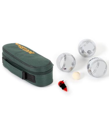 Sportside - Petanque bag with 3 balls - skill and outdoor game - Boules game - Triplette - 040021 - metal - steel - 22 cm - sporting goods - Buy Online on GoSupps.com