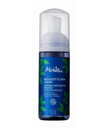 Melvita, Gentle and Natural Cleansing Foam, Light and Airy Texture, Bewitching Floral Scent, Eco-Friendly, Suitable for All Skin Types, 150ml, Bouquet Floral Range