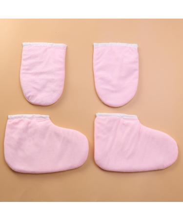 Homoyoyo 2 Paires Mitaines de Paraffine et Housse pour Bain Isolants pour Soins Chaleur Lavables et Ajustables Rose - Buy Online on GoSupps.com