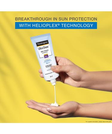 Neutrogena Ultra Sheer Dry-Touch Sunblock SPF 50+ - 2 Pack (30ml) - Buy Online on GoSupps.com