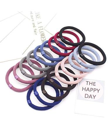 Breezo Multi-Colored Hair Ties - 20 Elastic Headbands for Thick Curly Hair - Perfect Ponytail Holders & Hair Accessories for Women & Girls - Buy Online on GoSupps.com