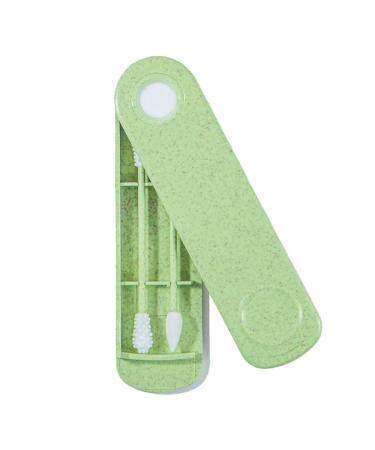 Io Nova Reusable cotton swabs in a double pack for ear cleaning and make-up distance sustainable environmentally friendly (green)