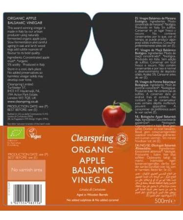 Clearspring Organic Apple Balsamic Vinegar 500ml (6 Pack) - Buy Online on GoSupps.com