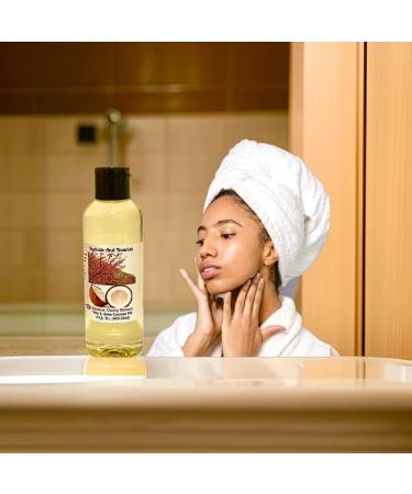 Cherry Blossom Coconut Oil Moisturizer - 3.4 Oz Travel Size | Multi-Use Hair Skin & Nails Oil | Family-Friendly Fragrance Body Massage Oil - Buy Online on GoSupps.com