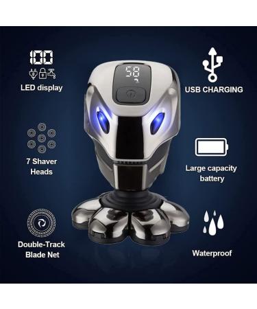 Buy 7D Flexible Blade Electric Head Shaver for Bald Men | Smooth Shaving with Smart LED Display - Buy Online on GoSupps.com