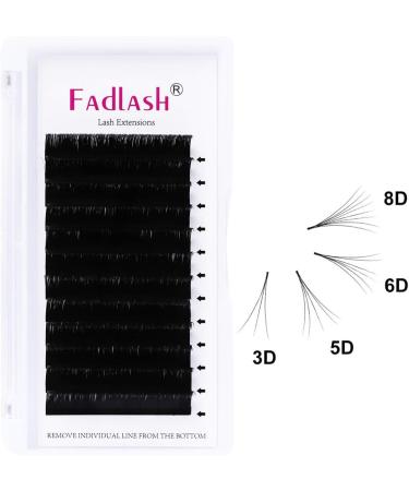 Fadlash Easy Fan D Curl 0.03 17mm Single Lashes - Natural Russian Eyelash Extensions - Buy Online on GoSupps.com