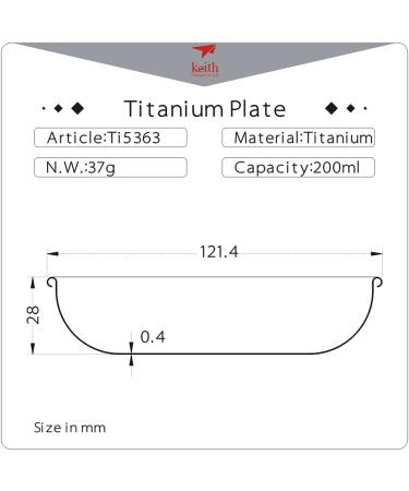 Keith Titanium Ti5363 6.75 fl oz Ultralight Plate | Lightweight & Durable - Buy Online on GoSupps.com