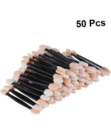 PLAFOPE 50 Pcs Eyeshadow Eyeliner Brushes Sponge Applicator Double Head Eyeshadow Brushes Size 1 Black - Buy Online on GoSupps.com