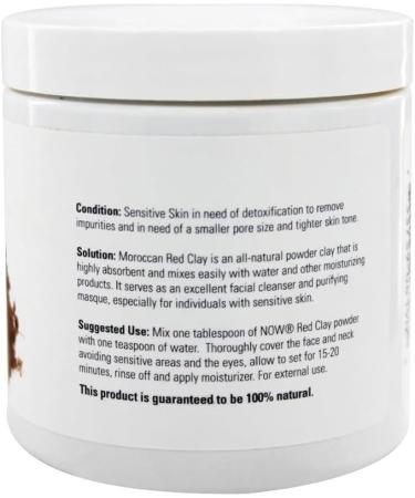 Now Foods Mediterranean Red Clay Powder 170g - Buy Online on GoSupps.com