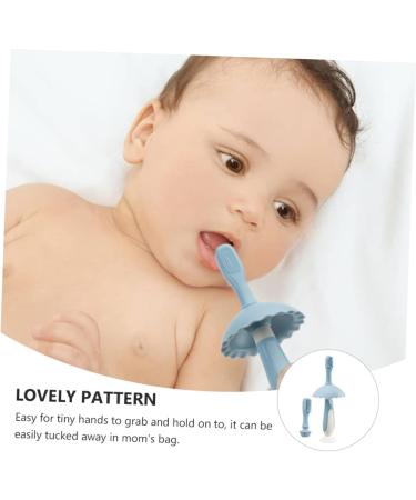 Minkissy 2 Sets Silicone Toothbrush Bite Toys for Babies | Infant Training Oral Care Accessories in Earth Colors - Buy Online on GoSupps.com