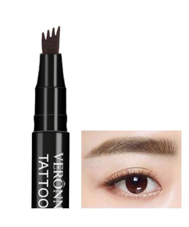 Four Forked Liquid Water Eyebrow Pencil 3D Simulation Native Eyebrow Natural Anti Sweat Eyebrow Pencil Four Colors (Color : 03)