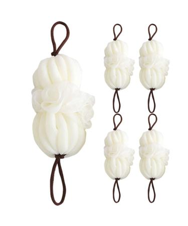 minkissy 5pcs bath ball bath flower Bath Loofah Sponges bath luffas bath shower loofah shower scrubber shower puff body mesh shower Exfoliate Sponge Shower Balls cute bouquet or baby
