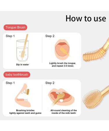 Lmoikesz Silicone Baby Toothbrush Set | Portable Toddler Tongue Brush for Mouth Training | Reusable & Eco-Friendly Cleaning Tools - Buy Online on GoSupps.com
