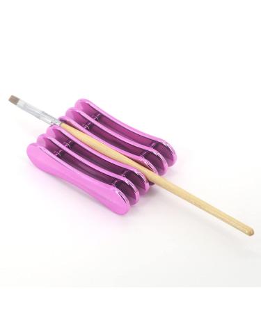 Monika Car 3-Piece Acrylic Nail Brush Holder - Violet Makeup Organizer & Gel Nail Accessories - Buy Online on GoSupps.com