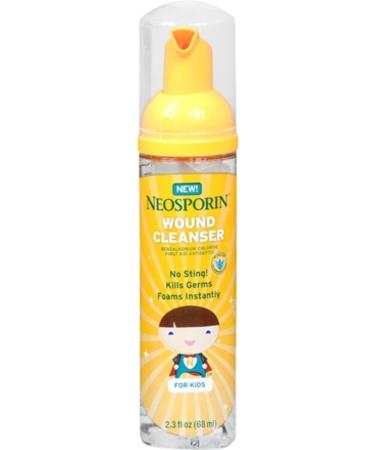 Neosporin First Aid Antiseptic Foaming Liquid For Kids Ages 2 and Up 2.3 fl oz (68 ml)