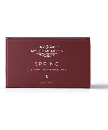 Mystic Moments | Spring Fragrance Oil Gift Starter Pack 5x10ml | Baby Berry Twist Fresh Linen Geranium Lemon Blossom Lily of The Valley | Perfect as a Gift - Buy Online on GoSupps.com