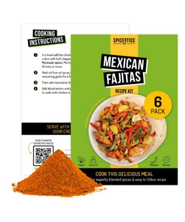 Spicentice Fajitas Spice Recipe Kits (Pack of 6)