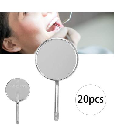 20-Piece Stainless Steel Mirror Replacement Heads for Teeth & Eyelash Inspection | 2.2/2.4 cm Dental Tools - Buy Online on GoSupps.com