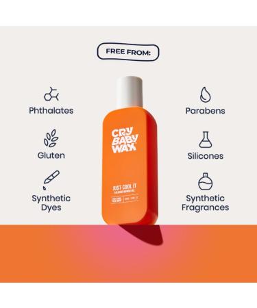 Crybaby Wax Just Cool It Calming Mango Gel Post-Wax Treatment 3.38 fl oz | 93% Organic Mango Aloe Gel Cooling Soothing After Wax Vegan & Fragrance Free - Buy Online on GoSupps.com