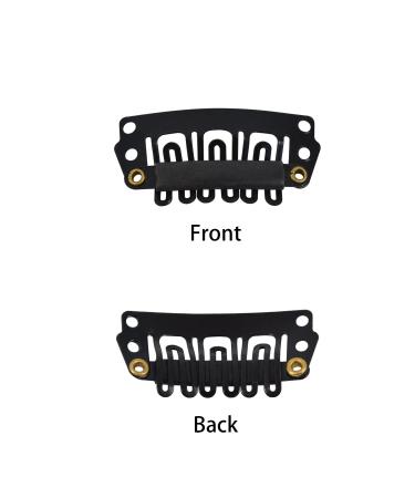 50 U-Shape Metal Snap Wig Clips - 28mm 6-Teeth Combs for Hair Extensions - Black | Durable & Secure | International Shipping - Buy Online on GoSupps.com