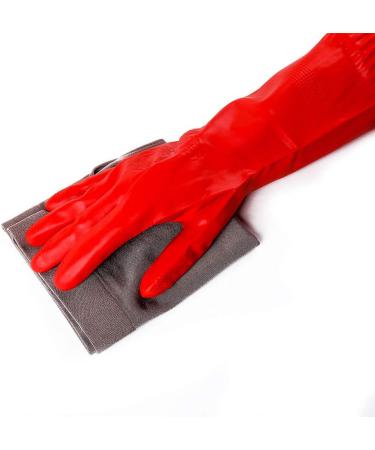 shlutesoy 1/5 Two Latex Household Kitchen Washing Long Gloves Protection Red 1 Pair(2 Pcs) - Buy Online on GoSupps.com