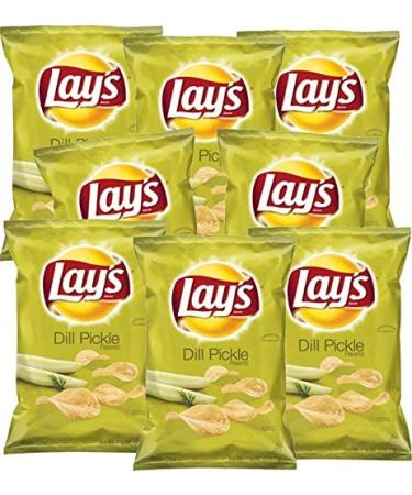 LAY'S Dill Pickle Flavored Potato Chips, 1.5 ounce bags (Pack of 8) Dill Pickle 1.5 Ounce (Pack of 8)