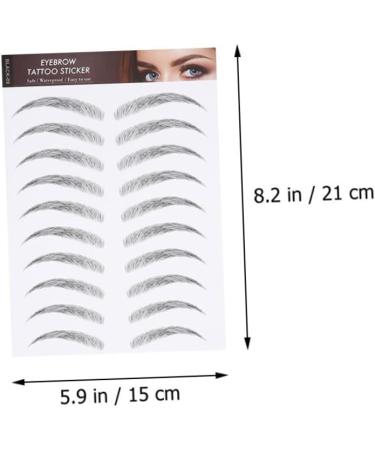 BIUDECO 3 Sheets Waterproof Eyebrow Stickers Brow for Women False Eyebrows for Women Transfer Stickers 21x15cm Black - Buy Online on GoSupps.com
