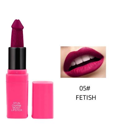 Funny Lipstick Creative Styling Head Matte Velvety Lip Gloss Moisturize Long Lasting High Pigmented Cute Lip Tint 1 Count (Pack of 1) D - Buy Online on GoSupps.com
