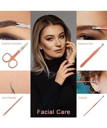 Maincure Set MOMSIV Professional 12Pcs Stainless Steel Nail Clippers Set Pedicure Kit Grooming Tools with PU Leather Case for Girls and Women Gift Rose Gold - Buy Online on GoSupps.com