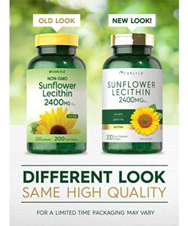 Carlyle Sunflower Lecithin 2400mg - 200 Softgels | Non-GMO, Gluten-Free Supplement - Buy Online on GoSupps.com