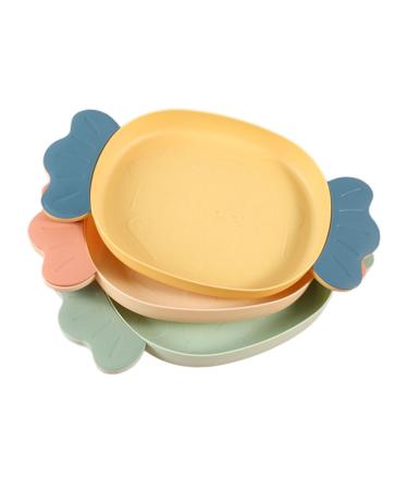 Alipis 3pcs Dried Fruit Plate Food Tray Home Decor Serving Bowl Plastic Cupcake Tray Candy Desktop Disk
