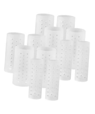 Mobestech 6 Pairs Cover Braces Gel Finger Cover Bunion Protection Corns Protector Caps Pad Guards for Feet Tubes Finger Sleeve High Heel Gasket Sebs 5.00X2.80X2.80CM As Shown
