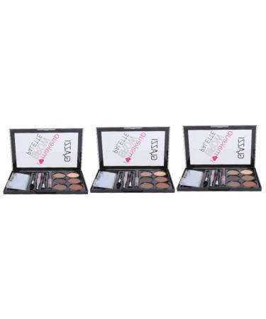 NOLITOY 3 Sets Eyebrow Powder Set Shimmer Eyeshadow Eye Brow Shaping Kit Female Brush Eyebrow Pencil