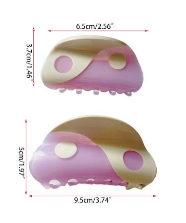 YIFEIJIAO Yin Yang Hair Clips - Large Coffee Color, Punk Goth Vintage Hair Accessories for Girlfriend, Aesthetic Present - Buy Online on GoSupps.com