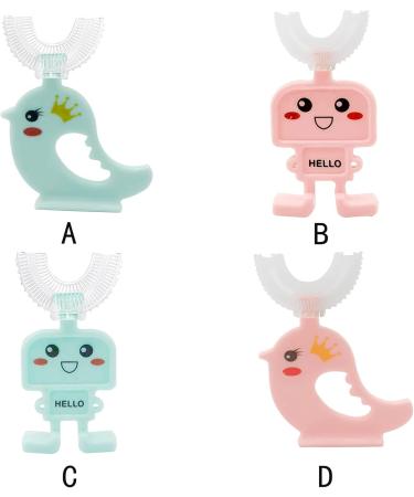 Manual Toothbrush with U-Shaped Bristles for Kids Bulk Car Shaped Donut Shaped Handle Soft Silicone Toothbrush Head 360 Thorough Cleaning (H L (2 12 Years) 1 PC) - Buy Online on GoSupps.com
