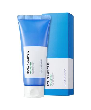 Nature Republic Daily Smoothing Face Foam Cleanser - Hyalon Active 10 Korean Skin Care for Sensitive Skin | 150ml/5.07Oz - Buy Online on GoSupps.com