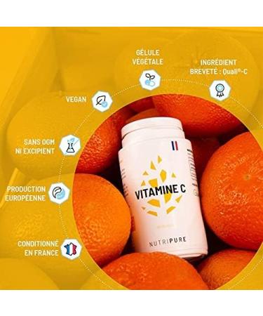 Nutripure | Vitamine C Vegan 100% Pure 750 mg | Ingr dient brevet Quali -C | Antioxydant | Fatigue Rhume Immunit | Sans excipient ni OGM | 60 g lules v g tales (2 mois) | Made in France Sans saveur 60 Unit (Lot de 1) - Buy Online on GoSupps.com