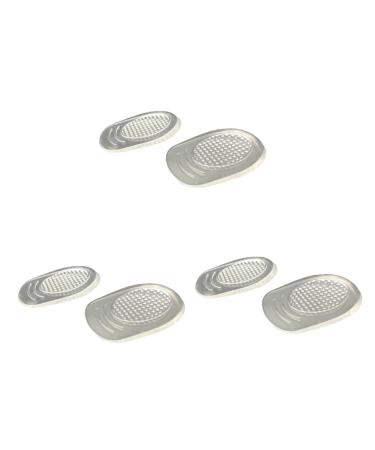 12 Pairs Silicone Insoles Half Insole Comfort Heel Pad Silicone Shoe Pad Heel Pads