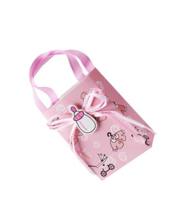 BRIGHTFUFU Kids Tote Bags Paper Gift Bag 12pcs Mini Gift Bags Christening Decoration Party Favors Kraft Paper Gift Bags Mini Tote Candy Bag Korean Tote Bag Baby Children Tote Bags