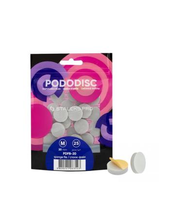 STALEKS PRO Replacement Polishing Pads for Pedicure 25 pcs (M: 20 mm) Buffer Pulidor