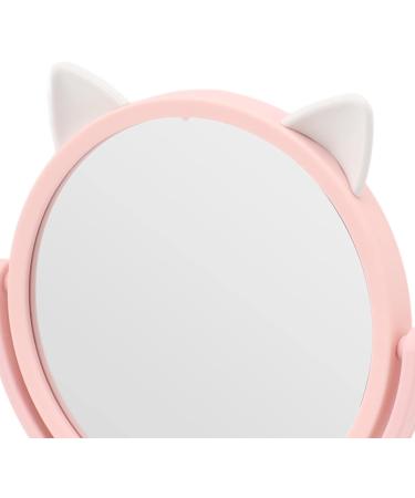 Makeup Mirror Wall Mirror 16.5cm Diameter Simple Hole Free Installation Cat Shape for Bedroom - Buy Online on GoSupps.com