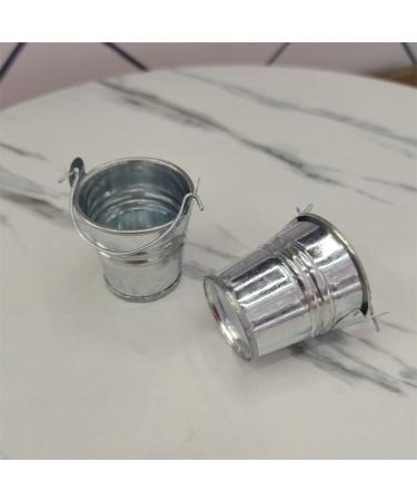 Mini Metal Bucket Doll Storage Bucket Mini Boo Buckets Mini Halloween Buckets Miniature Toy Doll Kitchen Living Room Accessory Wedding Birthday Silver - Buy Online on GoSupps.com