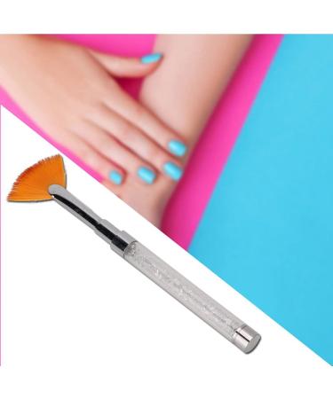 ANKROYU Fan Shaped Nail Art Pen Brush with Rhinestone Handle Nail Art Flower Drawing Pen Glitter Art Drawing Fan Pen Liner Brush Dust Powder Remover Nail Brush(B) - Buy Online on GoSupps.com