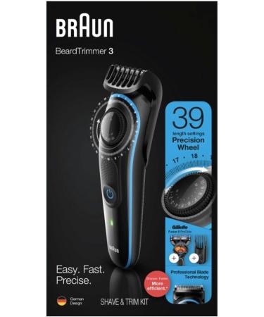 Procter Gamble Braun Beard Trimmer Trimmer and Hair Trimmer for Men Lifelong Sharp Blades 39 Length Settings BT3240 BlackBlue - Buy Online on GoSupps.com