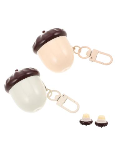 WOONEKY WOONEKY 2 Pieces Lip Balm for Girls Moisturizing Chestnut Shaped Lip Care Oily Soothing Nourishing Suitable for Home School Outdoor Use